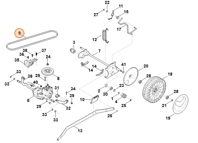 Pasek klinowy, Stihl 63787042100