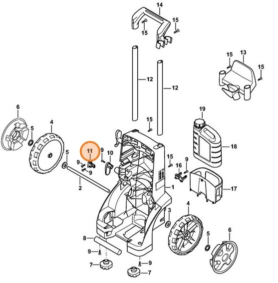 Ściągacz do wiązania kabli, Stihl 47884312500
