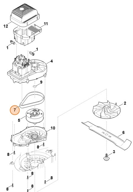 Pasek klinowy, Stihl 63207042100