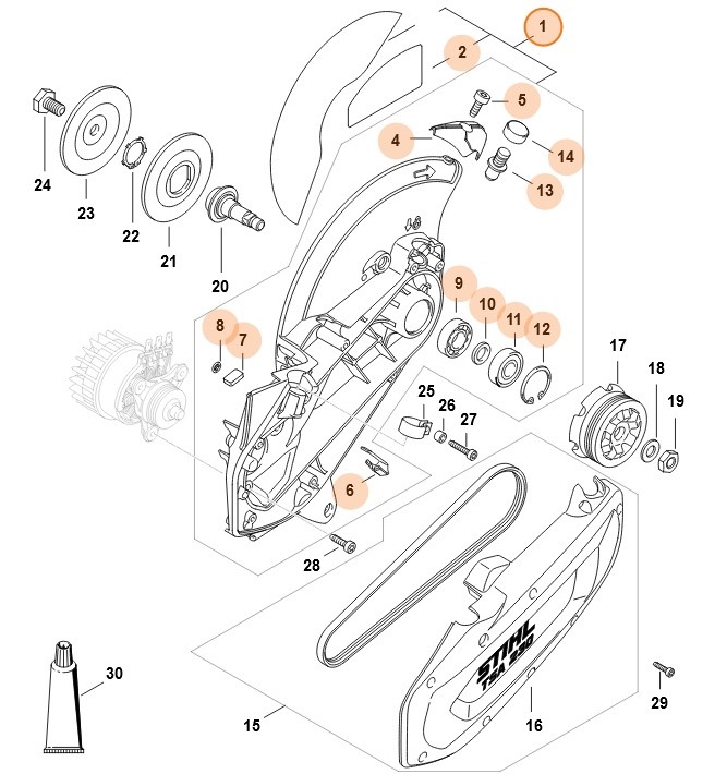 Elementy przyłączeniowy z osłoną, Stihl 48646900205