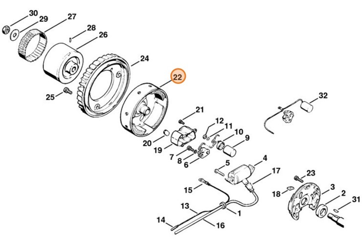 Koło zamachowe, Stihl 11064001202
