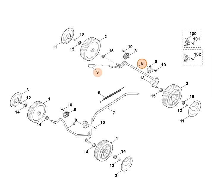Oś, Stihl 63717002400