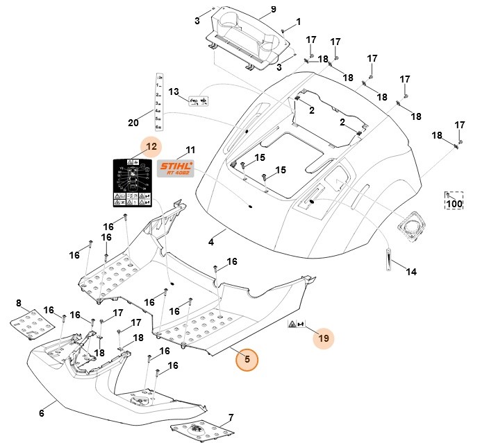 Pokrywa, Stihl 61407802002