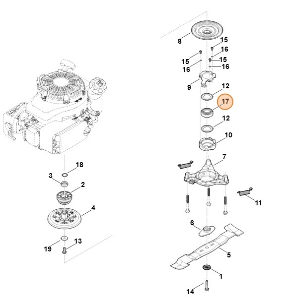Łożysko kulkowe 6206-2RS1, Stihl 95030037073