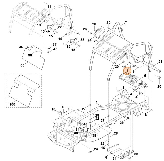 Dźwignia, Stihl 61407036730