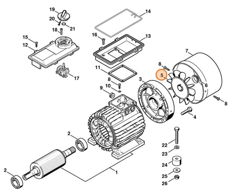 Koło łopatkowe wentylatora, Stihl 47266073000