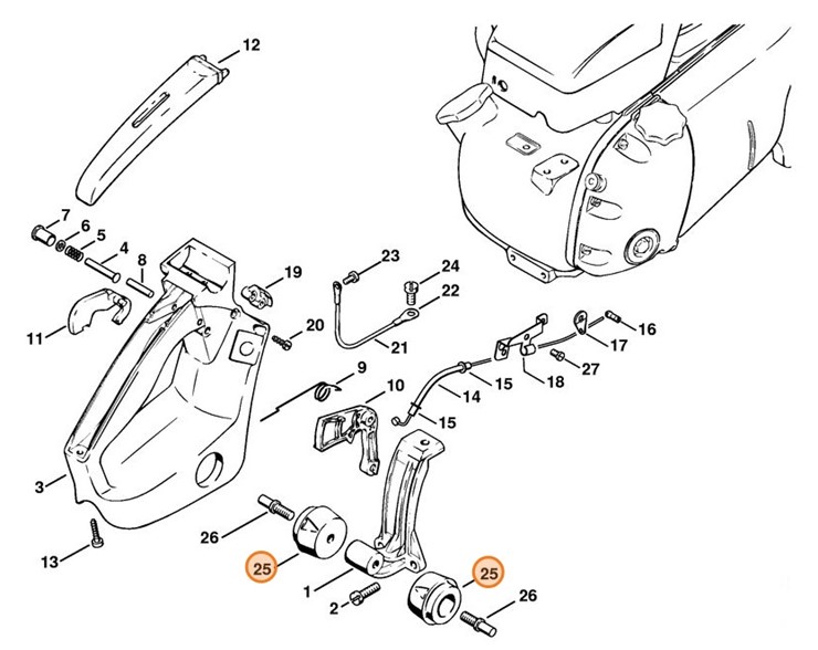 Amortyzator pierścieniowy, Stihl 11067909905
