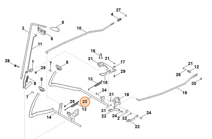 Pedał, Stihl 61657605710