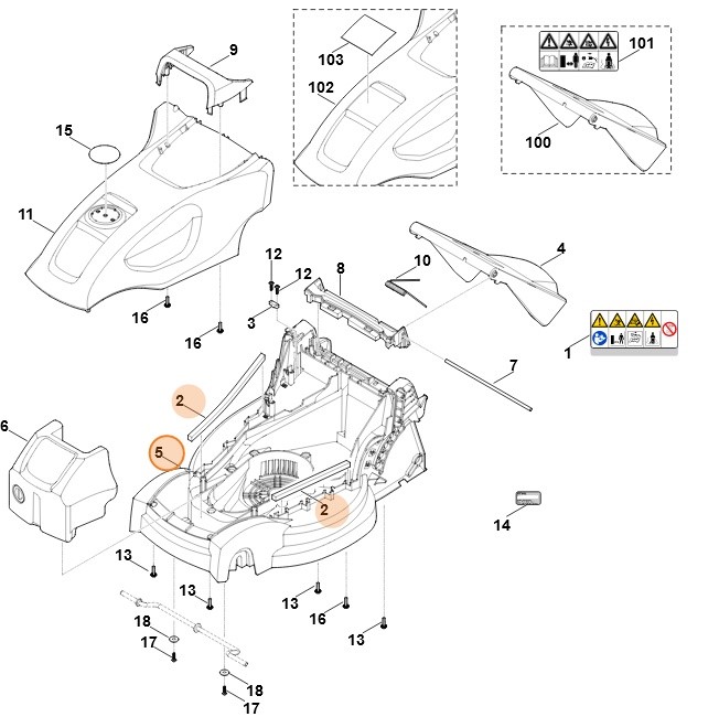 Obudowa, Stihl 63117008596