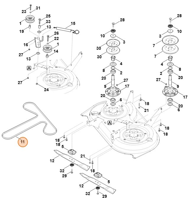 Pasek klinowy, Stihl 61657042110