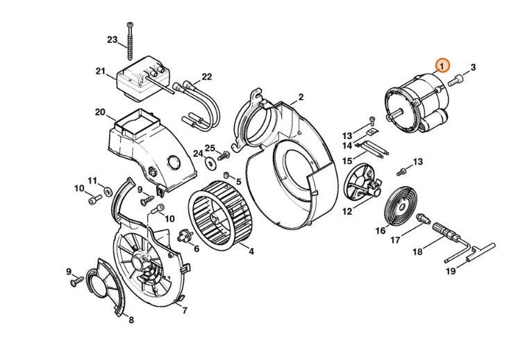 Napęd palnika, Stihl 47125201001
