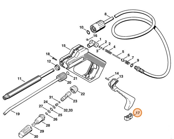 Dźwignia zabezpieczająca, Stihl 49155021600