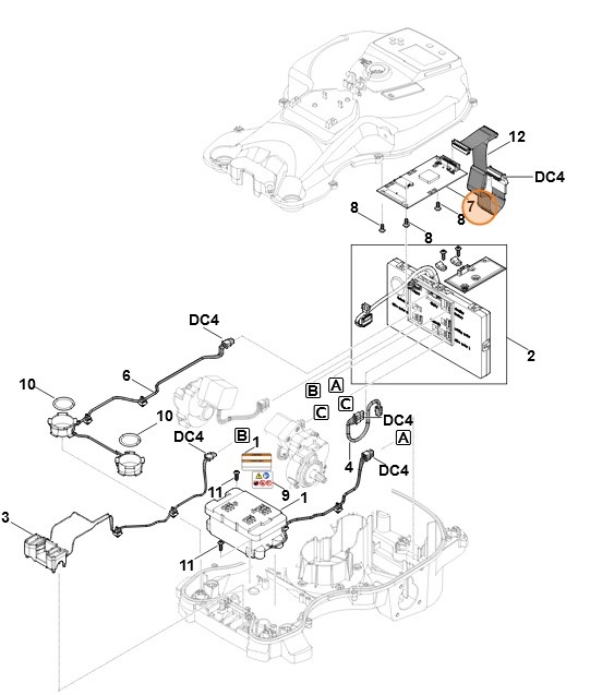 Płytka drukowana modułu C, Stihl 63014305260