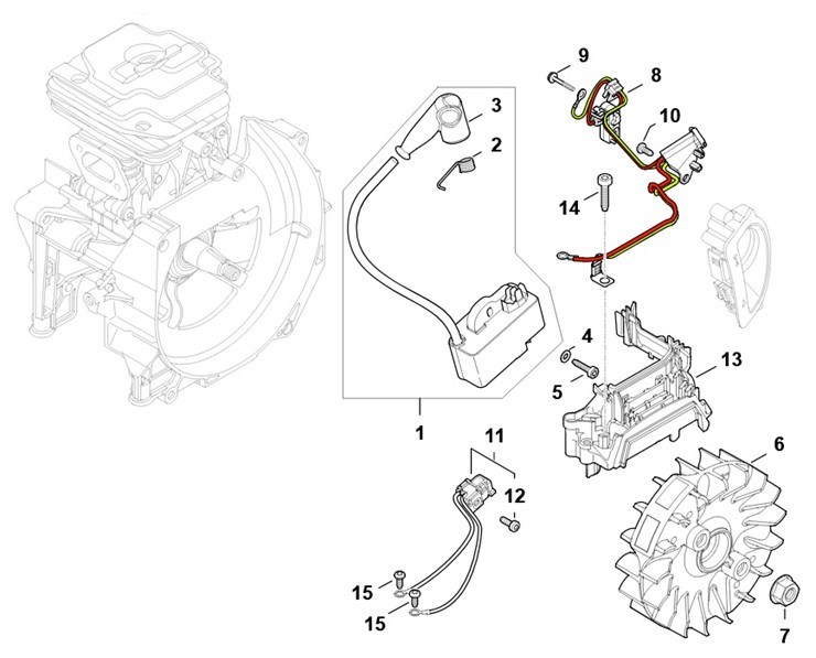 Mocowanie kabla, Stihl 41474481205