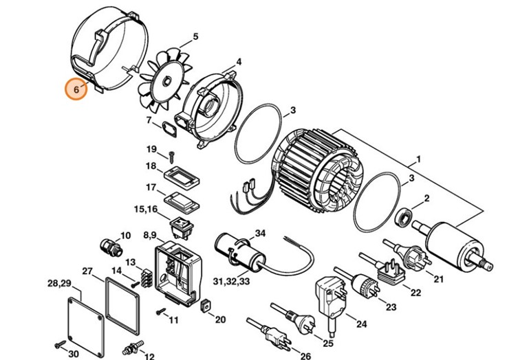 Pokrywa wentylatora, Stihl 47196060105