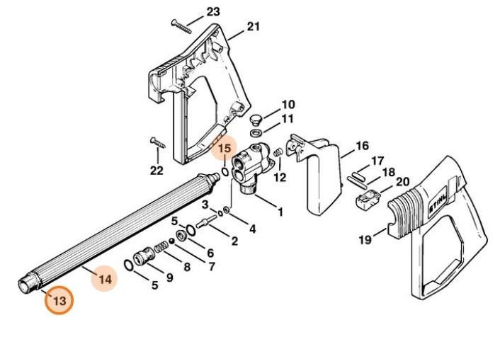 Rura natryskowa, Stihl 49155001125