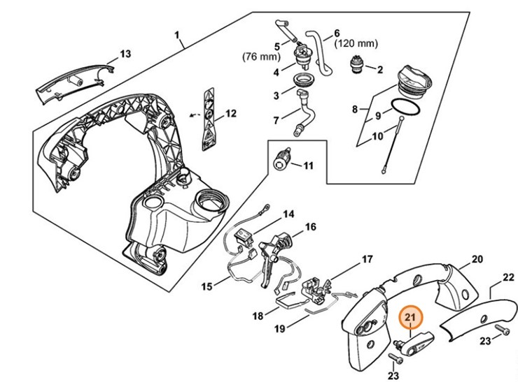 Dźwignia nastawcza, Stihl 42411822900