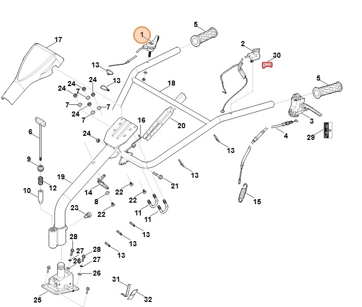 Cięgno gazu, Stihl 62501801100