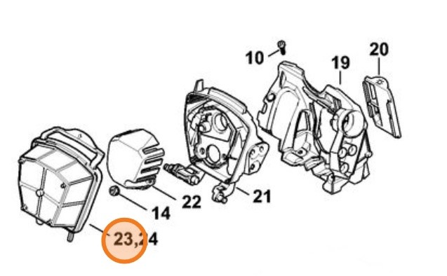 Filtr powietrza, włókninowy, Stihl 11401404401