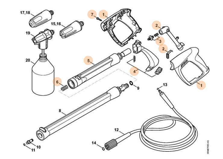 Pistolet, Stihl 49155001398