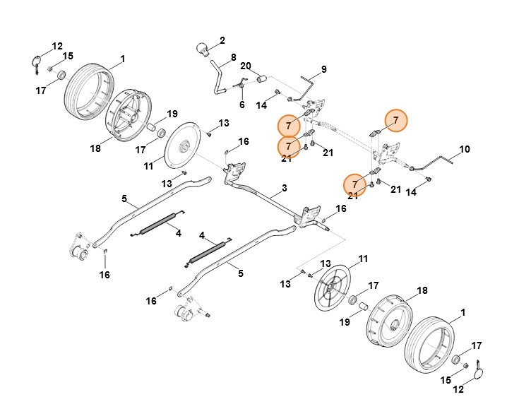 Uchwyt osi, Stihl 63837632800
