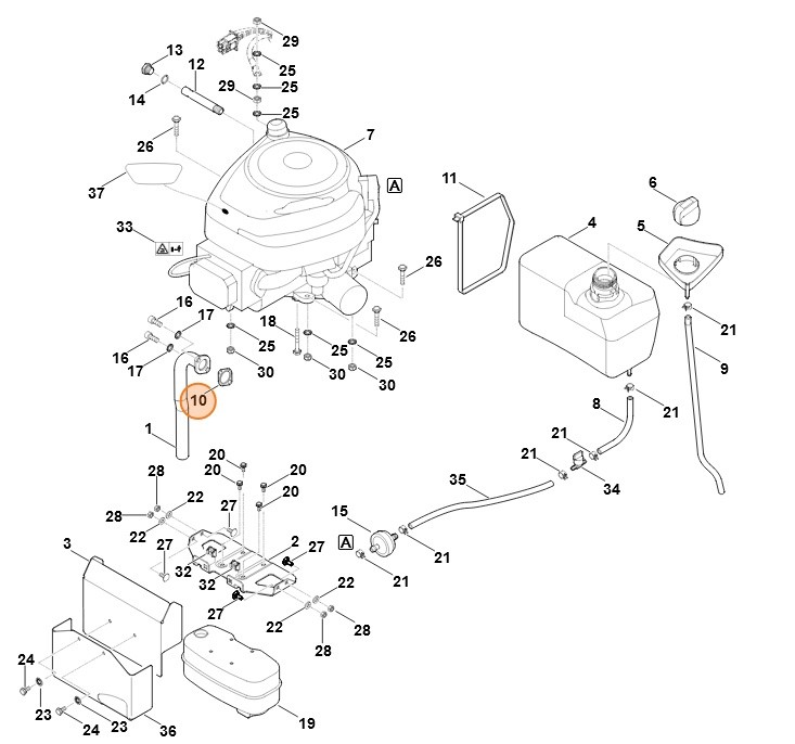 Uszczelka układu wydechowego, Stihl 61701490600