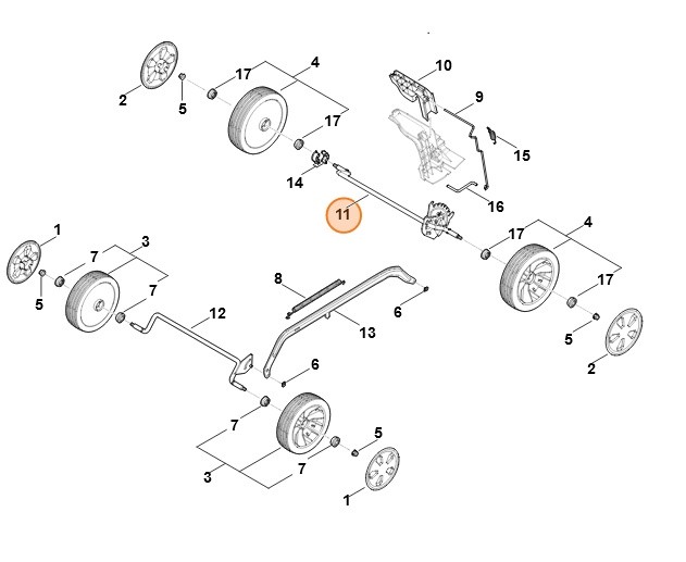 Oś, Stihl WA217002400