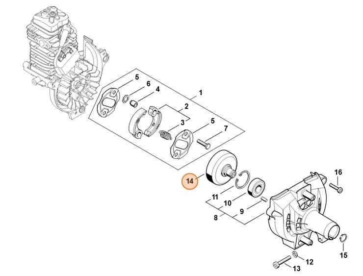 Bęben sprzęgłowy, Stihl 41801602903