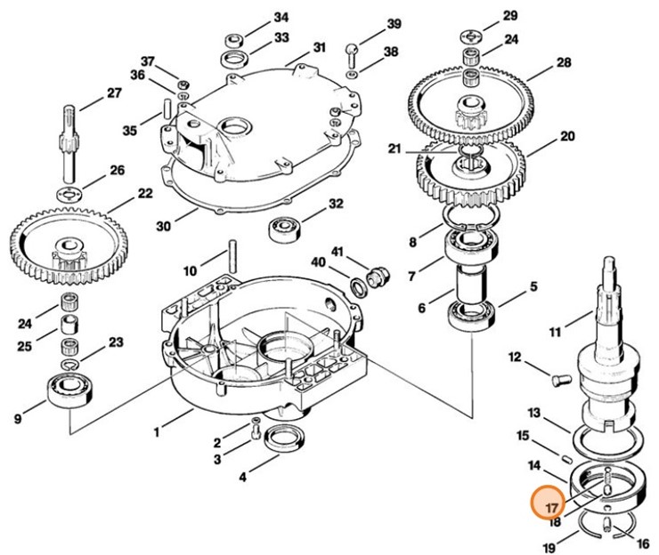 Sprężyna dociskowa, Stihl 00009970601