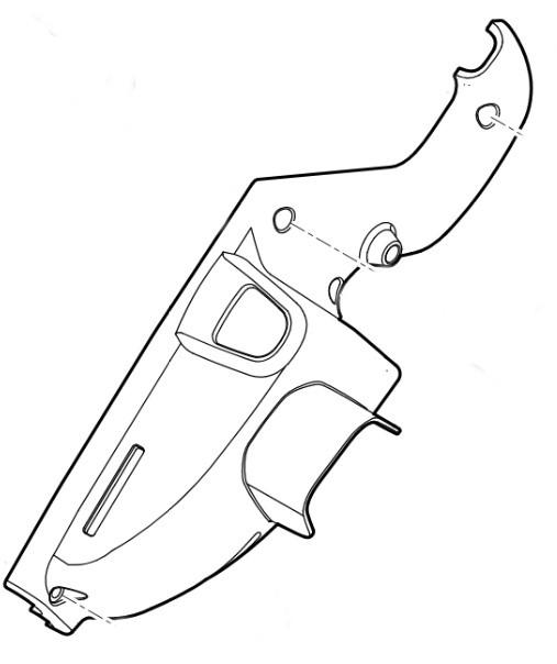 Połowka obudowy, Stihl 63401821306