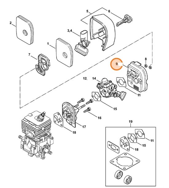 Obudowa filtra, Stihl 42411402800