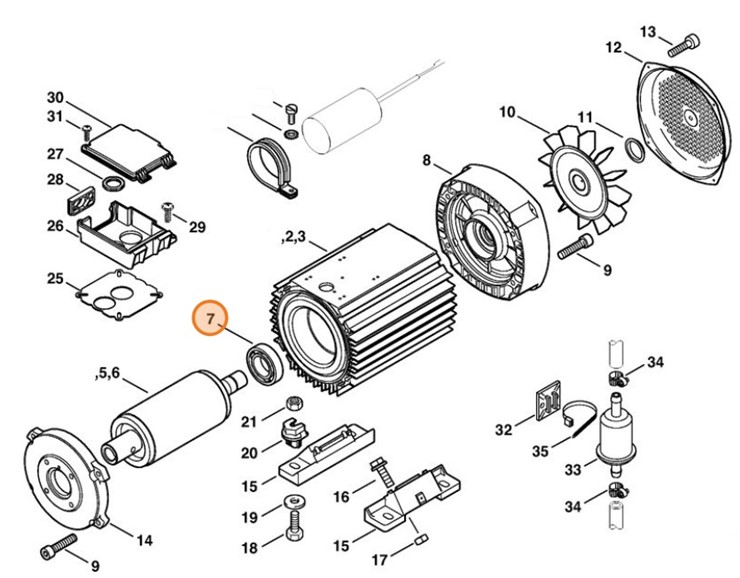 Łożysko toczne 6206-2Z, Stihl 95030037040
