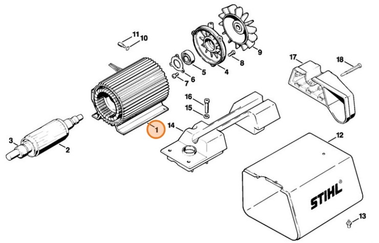Stojan 230 V/60 Hz, Stihl 47176020207