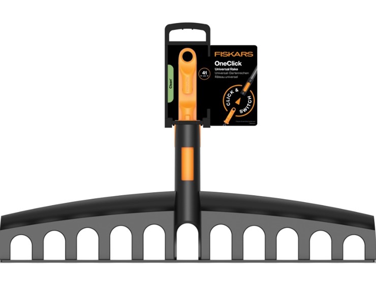 Głowica grabie uniwersalne do trawy ogrodowe z tworzywa OneClick, Fiskars 1080674