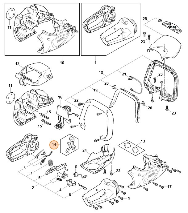 Dźwignia blokady, Stihl MA044309800