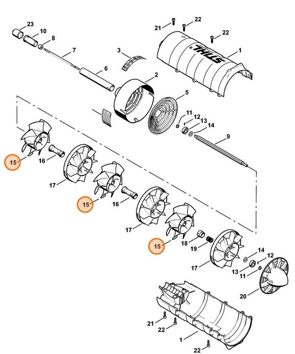 Koło łopatkowe, Stihl 46067610100