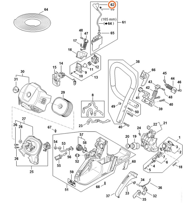 Wtyczka przewodu zapłonowego, Stihl 11474051000