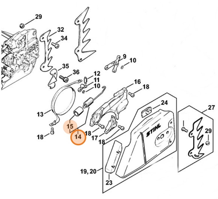 Sprężyna naciągowa, Stihl 11281605501