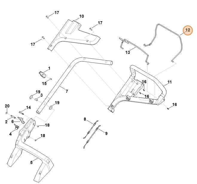 Dźwignia włączająca, Stihl 63587640200