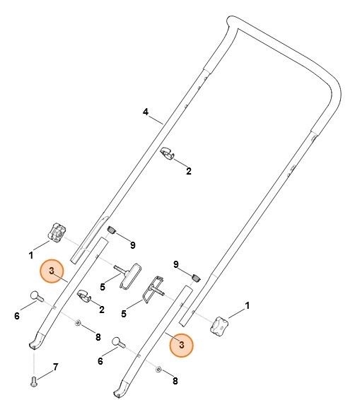 Dolna część uchwytu kierującego, Stihl 62907634800