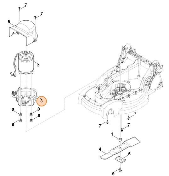 Kołnierz mocowania silnika, Stihl 63117012000