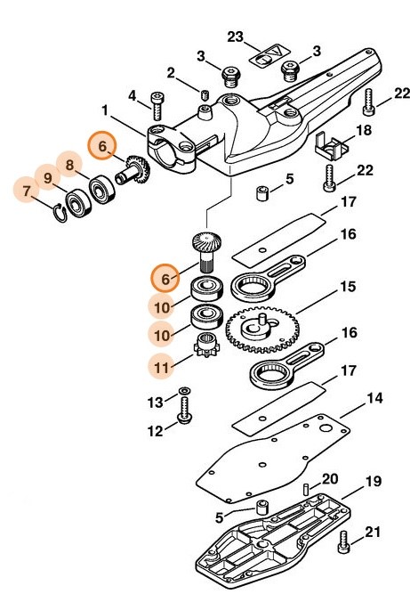 Zestaw zębnika, Stihl 42306407307