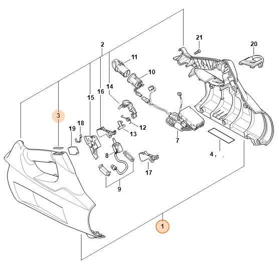 Korpus rękojeści, Stihl 48667901004