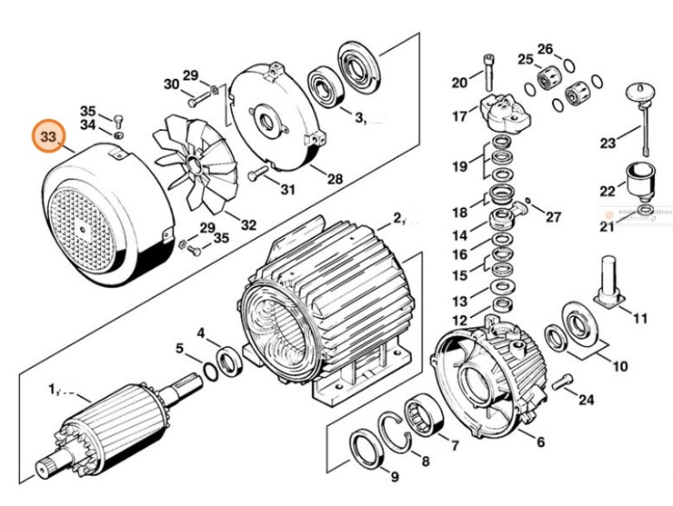 Pokrywa wentylatora, Stihl 47056060100