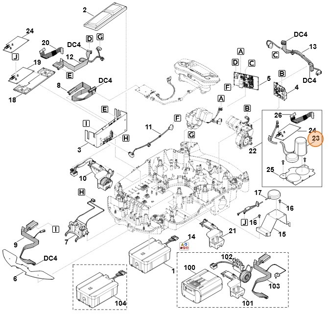 Antena (LTE-M1/GPS), Stihl 63094008402
