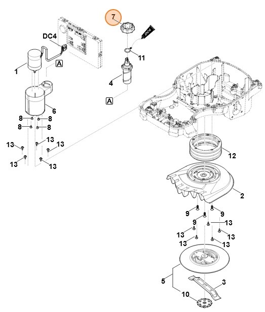 Pokrętło, Stihl 63017636450