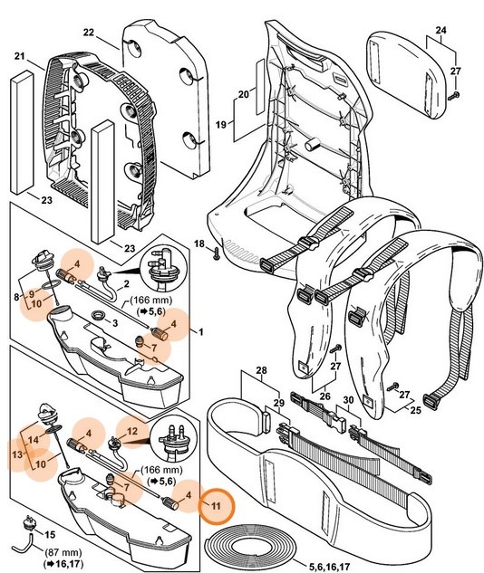 Zbiornik paliwa, Stihl 42823500406