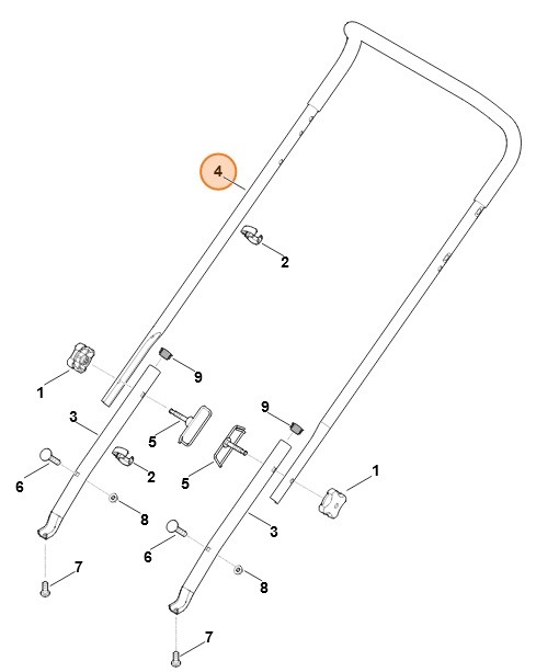 Górna część uchwytu kierującego, Stihl 62907803000