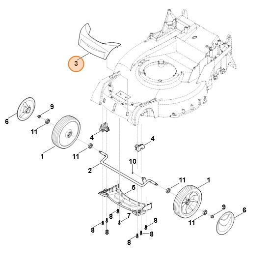 Osłona przednia, Stihl 63647013600