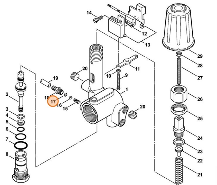 Pierścień gniazda zaworowego, Stihl 47475121500